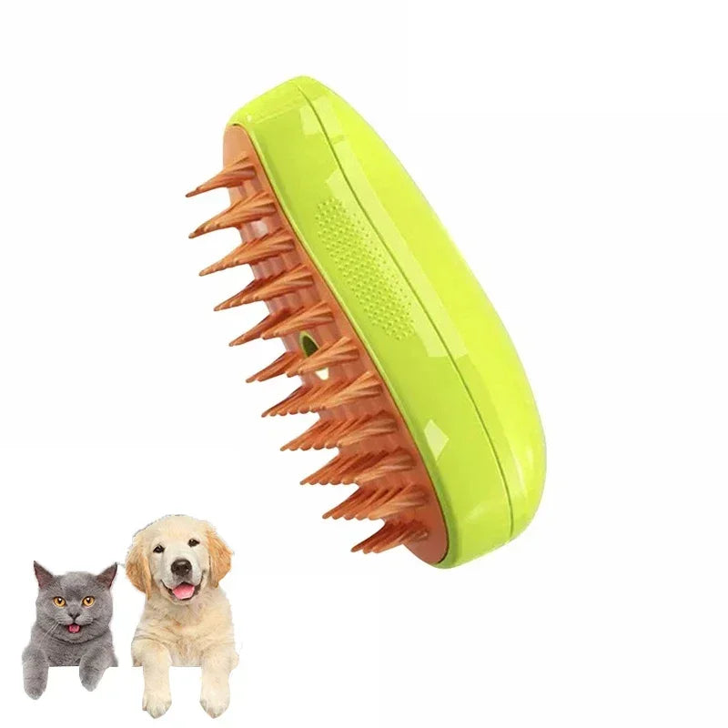 Steam Machine for Pets | 3-in-1 Cat Hair Removal & Grooming Brush