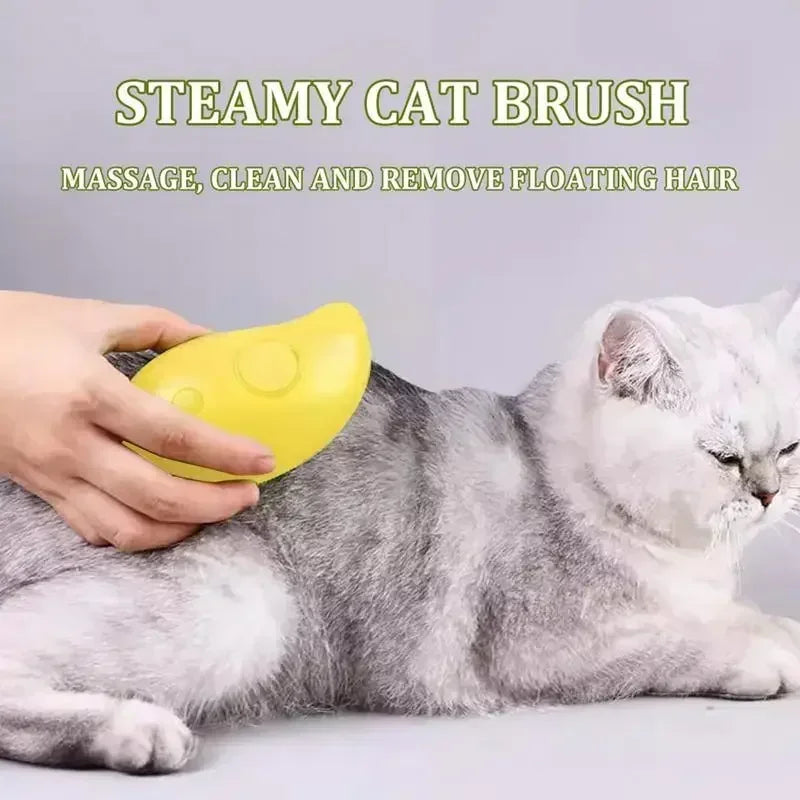 Steam Machine for Pets | 3-in-1 Cat Hair Removal & Grooming Brush